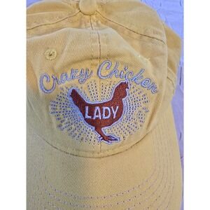 Crazy Chicken Lady Yellow Baseball Cap Ladies Fit Adjustable Snapback Hat